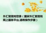 外汇管理局登录（国家外汇管理局网上服务平台,请教操作步骤）