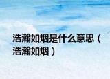 浩瀚如烟是什么意思（浩瀚如烟）