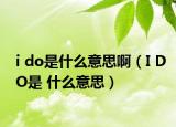 i do是什么意思啊（I DO是 什么意思）