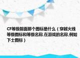 CF等级前面那个图标是什么（穿越火线等级图标和等级名称,在游戏的名称,例如下士图标）