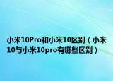 小米10Pro和小米10区别（小米10与小米10pro有哪些区别）