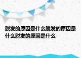 脱发的原因是什么脱发的原因是什么脱发的原因是什么