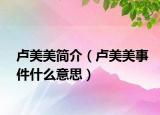 卢美美简介（卢美美事件什么意思）
