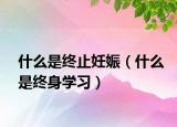 什么是终止妊娠（什么是终身学习）