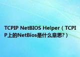 TCPIP NetBIOS Helper（TCPIP上的NetBios是什么意思?）