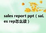 sales report ppt（saLes rep怎么读）