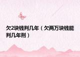 欠2块钱判几年（欠两万块钱能判几年刑）