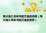 烽火连三月家书抵万金的诗意（烽火连三月家书抵万金的赏析）