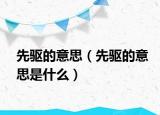 先驱的意思（先驱的意思是什么）