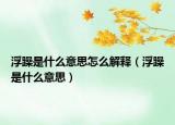 浮躁是什么意思怎么解释（浮躁是什么意思）