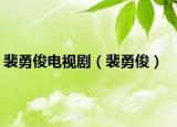 裴勇俊电视剧（裴勇俊）