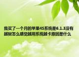 我买了一个月的苹果4S系统是6.1.3没有越狱怎么感觉越用系统越卡原因是什么
