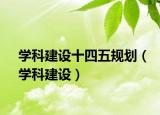 学科建设十四五规划（学科建设）