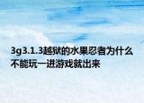 3g3.1.3越狱的水果忍者为什么不能玩一进游戏就出来