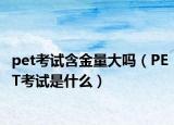 pet考试含金量大吗（PET考试是什么）