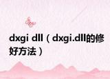 dxgi dll（dxgi.dll的修好方法）
