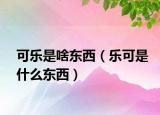 可乐是啥东西（乐可是什么东西）