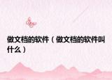 做文档的软件（做文档的软件叫什么）