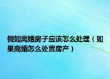假如离婚房子应该怎么处理（如果离婚怎么处置房产）