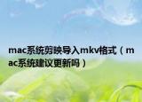 mac系统剪映导入mkv格式（mac系统建议更新吗）
