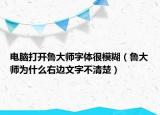 电脑打开鲁大师字体很模糊（鲁大师为什么右边文字不清楚）