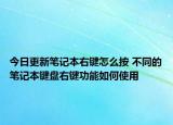 今日更新笔记本右键怎么按 不同的笔记本键盘右键功能如何使用
