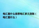 电汇是什么意思电汇多久到账（电汇是什么）