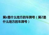 冀z是什么地方的车牌号（冀Z是什么地方的车牌号）
