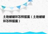 土地被破坏怎样报案（土地被破坏怎样报案）