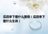 瓜田李下是什么属相（瓜田李下是什么生肖）