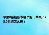 苹果8系统版本哪个好（苹果ios8.0系统怎么样）