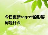 今日更新regret的形容词是什么