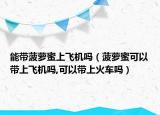 能带菠萝蜜上飞机吗（菠萝蜜可以带上飞机吗,可以带上火车吗）