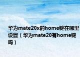 华为mate20x的home键在哪里设置（华为mate20有home键吗）