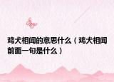 鸡犬相闻的意思什么（鸡犬相闻前面一句是什么）
