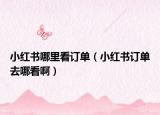 小红书哪里看订单（小红书订单去哪看啊）