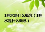 1吨水是什么概念（1吨水是什么概念）
