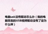电脑usb没有驱动怎么办（我的电脑里面的USB视频驱动没有了是为什么啊）