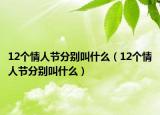 12个情人节分别叫什么（12个情人节分别叫什么）