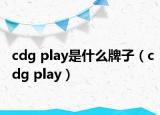 cdg play是什么牌子（cdg play）