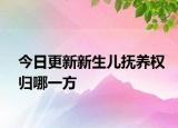 今日更新新生儿抚养权归哪一方