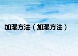 加湿方法（加湿方法）