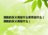 清脆的反义词是什么意思是什么（清脆的反义词是什么）