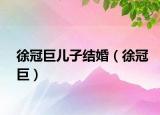 徐冠巨儿子结婚（徐冠巨）