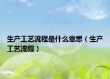 生产工艺流程是什么意思（生产工艺流程）