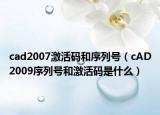 cad2007激活码和序列号（cAD2009序列号和激活码是什么）