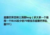 魔兽世界圣骑士清算bug（求大家一个推荐一个BUG较少的70级变态魔兽世界私服!!!!）