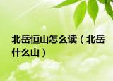 北岳恒山怎么读（北岳什么山）