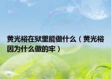 黄光裕在狱里能做什么（黄光裕因为什么做的牢）