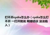 打不开cydia怎么办（cydia怎么打不开 一打开就说 网络错误 没法载入）